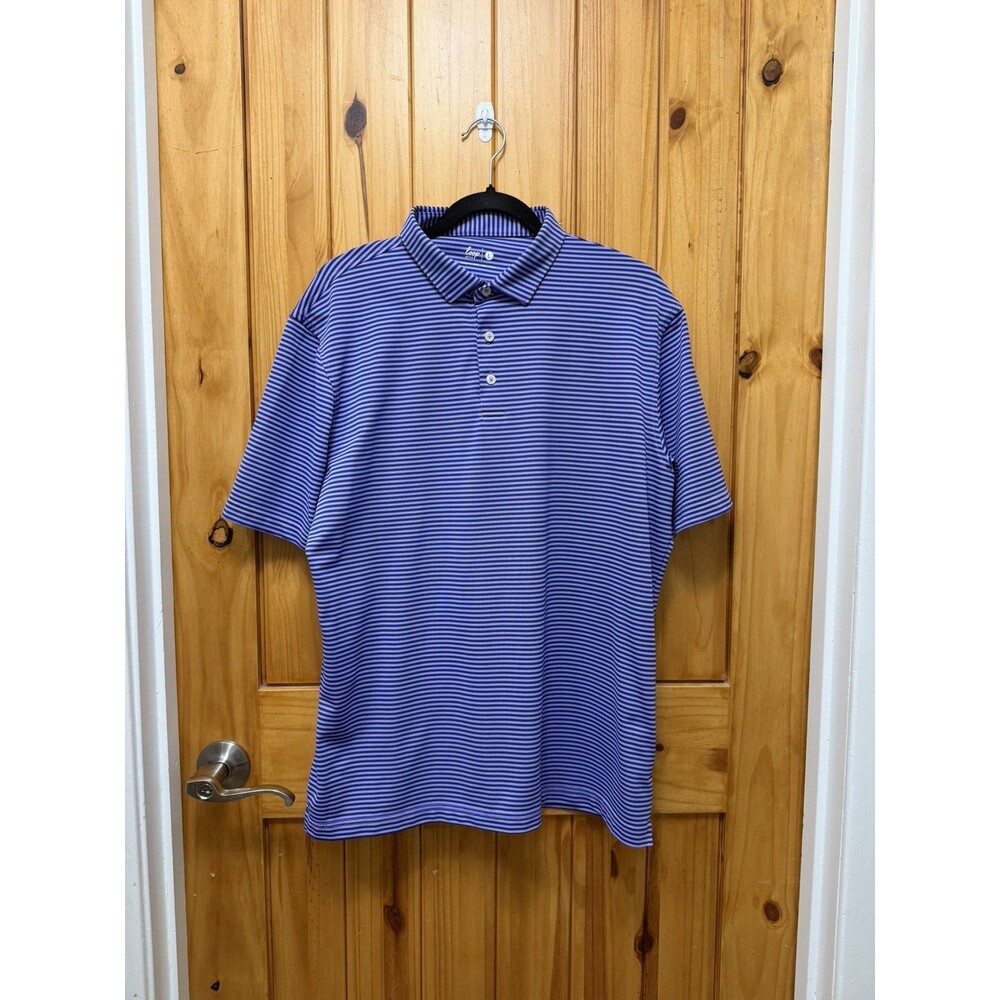 Loop Active Golf Polo Shirt Haven Mens Striped Performance Stretch Size Large